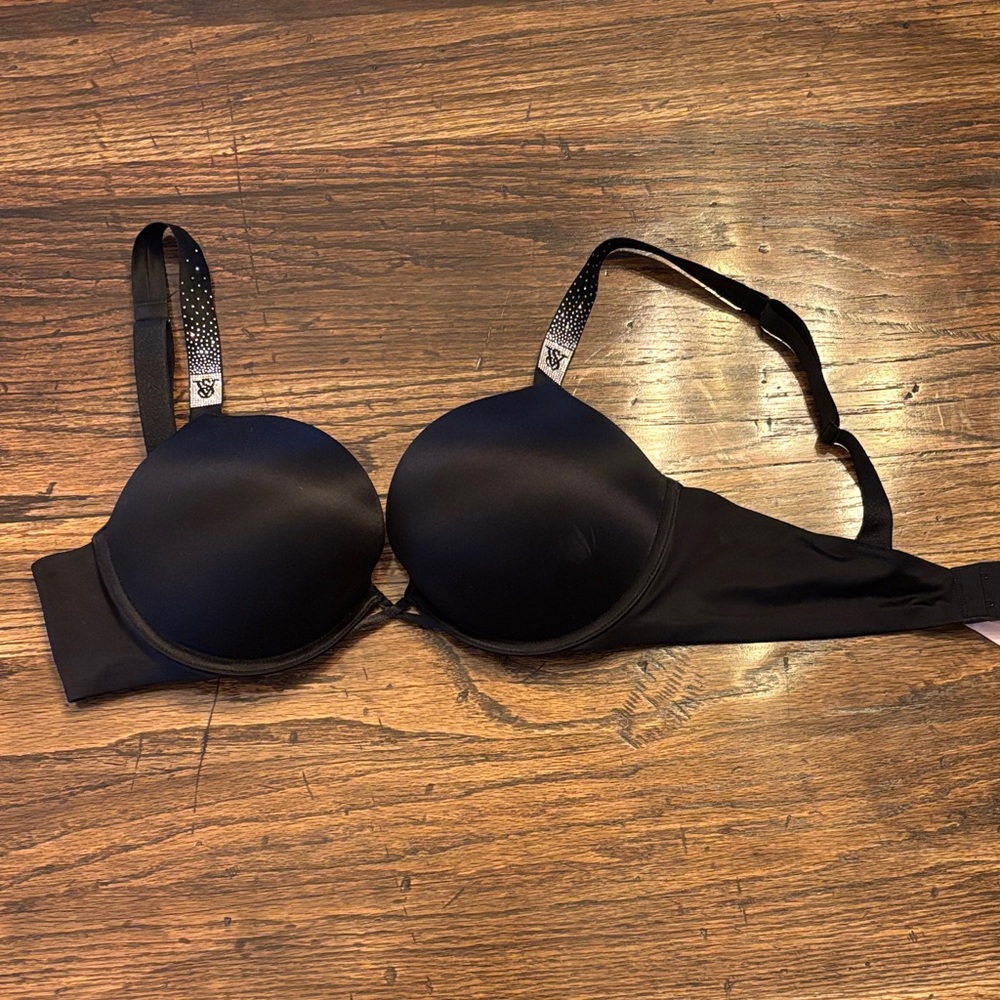 Victoria's Secret Black Bra with Sparkle Straps